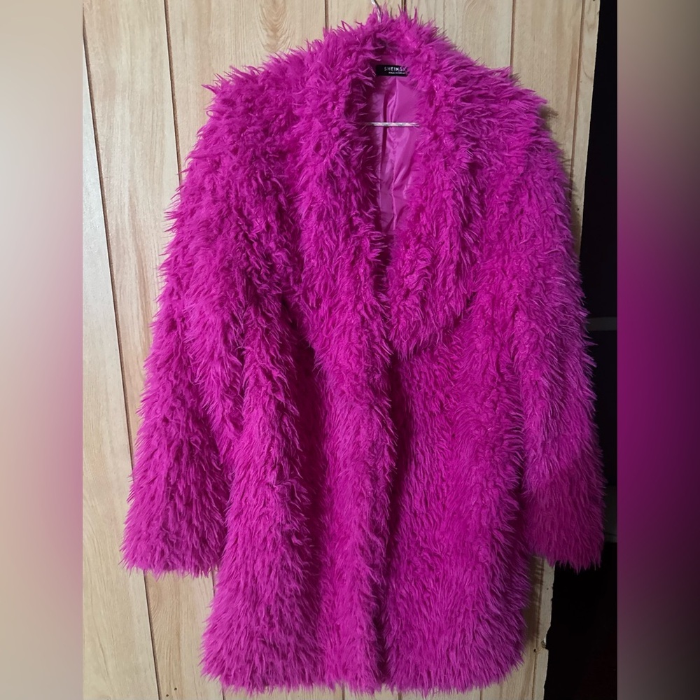 Pink Faux Fur Jacket